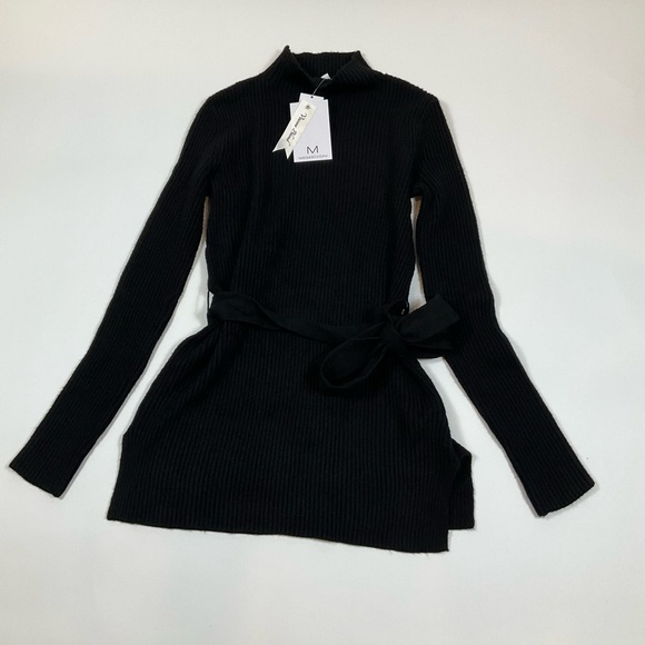 Magaschoni Long Sleeve Hihg Neck Blouse Black Small - Picture 9 of 9